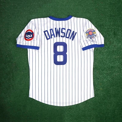 Andre Dawson 1990 Chicago Cubs Men's Home Cooperstown Jersey w/ All Star Patch - Image 1 of 4