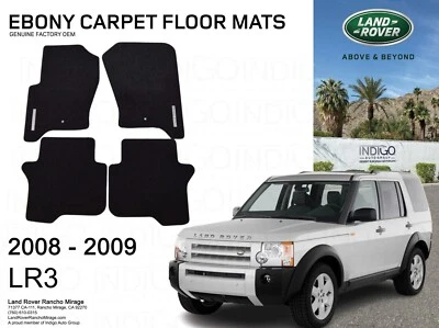 JUEGO ALFOMBRILLAS LAND ROVER ÉBANO LR3 08-09 VPLAS0192PVJ OEM Foto 1 de 2
