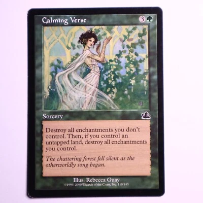 MTG Green - Calming Verse - 110 - Prophecy - Sorcery - Magic the Gathering - Image 1 of 2