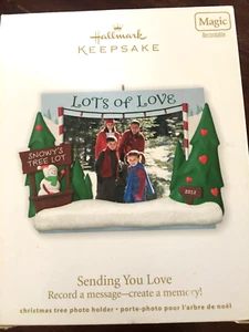 Hallmark Keepsake 2014 Ornament Sending You Love Record a message/photo holder - Picture 1 of 6
