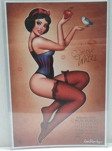 Nathan Szerdy SIGNED Snow White Art Print Disney Pin-Up Seven Dwarves - Picture 1 of 3