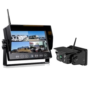 7" DVR Monitor Wireless Rechargeable Battery Solar Magnetic Reversing Camera Rv - Picture 1 of 20