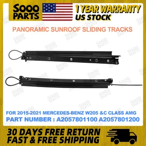 2Pcs Panoramic Sunroof Replacement Tracks For 2015-2021 Mercedes-Benz W205 - Picture 1 of 8