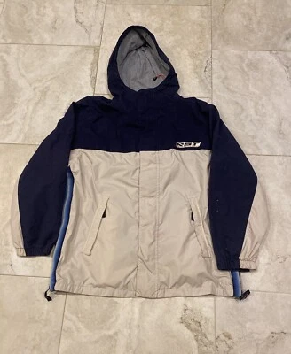 Chaqueta con Capucha Nautica Sport Tech Vintage Años 90 Azul Tostado Para Hombre Abrigo Forrado XL Nylon Foto 1 de 4