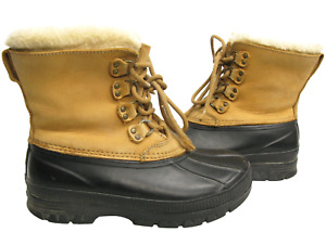 Ralph Lauren Shearling Leather Beige Insulated Waterproof Snow Boots Women's 7