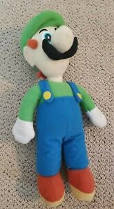 RARE Luigi Super Mario 2004 Kellytoy Plush Doll Nintendo Toy 12"