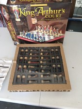 Excalibur King Arthur's Court Deluxe Collector's Ed. Hand Painted Chess Set B03