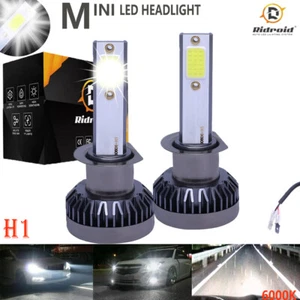 Mini H1 6000K COB LED Headlight Bulb High Low Beams White Lamp 26000LM 120W 2pcs - Picture 1 of 15