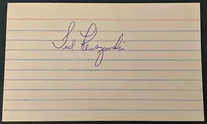 Ted Kluszewski Signed 3X5 Index Card Cincinnati Reds - Picture 1 of 2