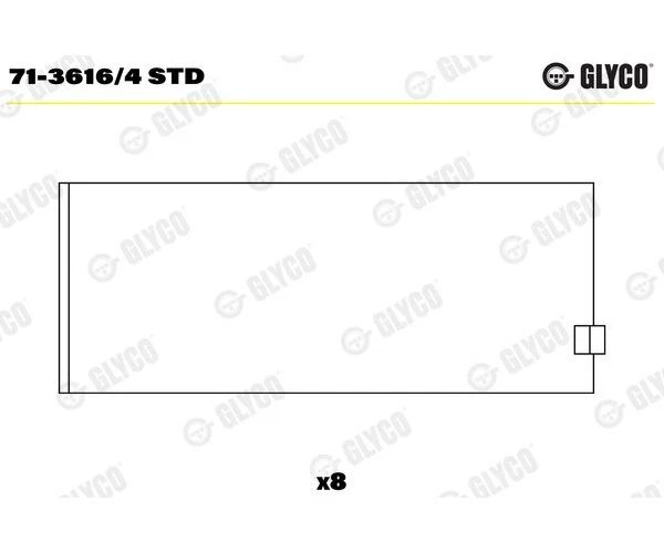 Connecting Rod Bearing GLYCO 71-3616/4STD for Volvo 740 740 Estate 240 - Image 1 of 1