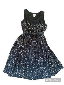 Motherhood Maternity sz M - Black & White DOT PINT Sleeveless Sumer Dress - Picture 1 of 8