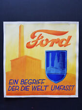 Original Entwurf für FORD Werbung 1940er Jahre 