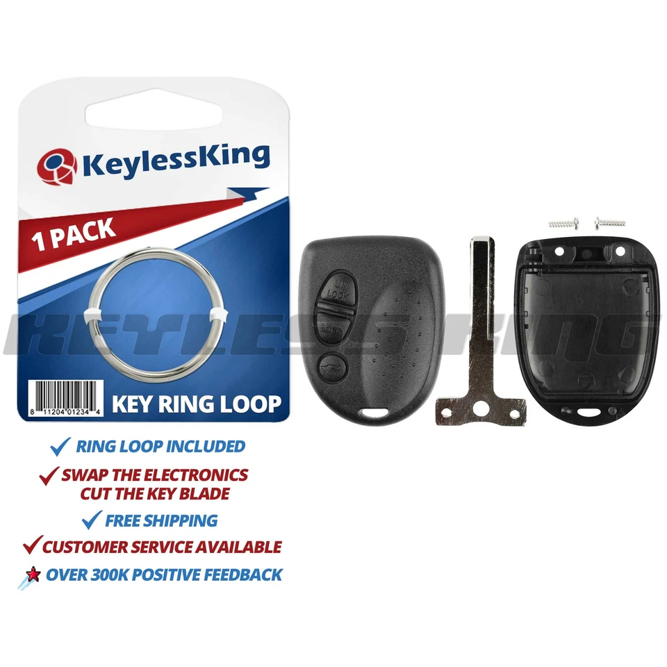 New Key Fob Shell Pad Case for 2004 2005 2006 Pontiac GTO Keyless Entry Remote Foto 1 de 4