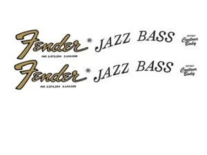 Fender Jazz Bass Guitar Headstock Decal Waterslide Inlay Logo 2 - Picture 1 of 1