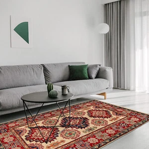 Handmade Wool Area Rug Medallion Kazak Rug Living Room Rug 2'6x4'2 ft-G22682 - Picture 1 of 6