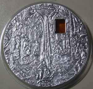 Palau 10 dólares 2010 plata 2 oz "Sagrada Familia" #F6470 "Arte mineral" antiguo - Imagen 1 de 10