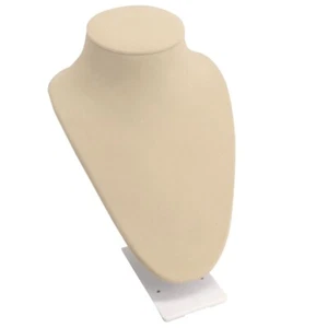 9.5" Tall Lightweight Beige Jewelry Necklace Display Bust Stand Organizer Holder - Picture 1 of 2