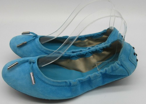 TOD’S Piatti balletto in pelle scamosciata Tod's Blue Dee Laccetto taglia 37