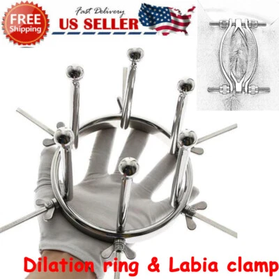 Estirador de coño de acero inoxidable tapón apertura vaginal mirando anal expansor de glúteos Foto 1 de 4