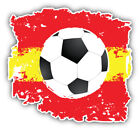 Grunge Spain Flag Soccer Ball Car Bumper Sticker Decal  -  ''SIZES''