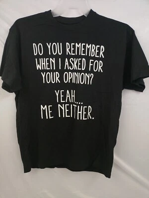 Camisa Opinion Para Hombre X-Grande Negra Blanca Gráfica Cuello Redondo Marcas Brisco  Foto 1 de 4