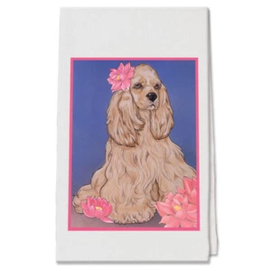 Cocker Spaniel Buff, Decorative Cotton Kitchen Dish Towel, Pet Gift - Picture 1 of 1