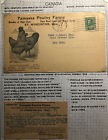 1922 St Hyacinthe Canada Advertising Yamaska Poultry Breeders Postcard Cover