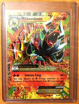 M Houndoom EX 22/162 Mega Full Art XY Breakthrough - Pokemon TCG Ultra Rare - Image 1 of 2