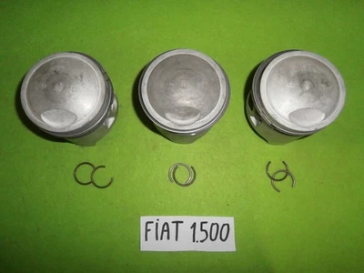 3XPISTONI COMPLETI DI FASCE ELASTICHE PER FIAT 1500 BERLINA LUNGA CABRIO  d.77/2 Foto 1 de 4