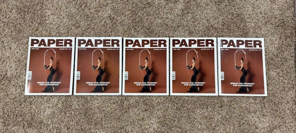 KIM KARDASHIAN PAPER MAGAZINE - BREAK THE INTERNET - FIVE (5) COPIES - Image 1 of 4