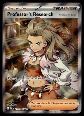 PROFESSOR'S RESEARCH (PROFESSOR SADA) 240/198 SCARLET & VIOLET POKEMON - Image 1 of 4