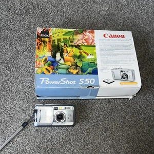 Canon Digital Camera PowerShot S50 5.0MP Silver Tested - Picture 1 of 6