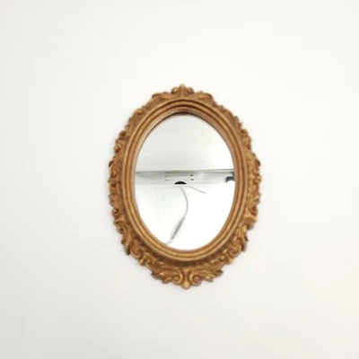 Vtg Burwood Gold Filigree Plastic Accent Mirror Wall Art # 4446 Made in USA MCM - Image 1 of 4