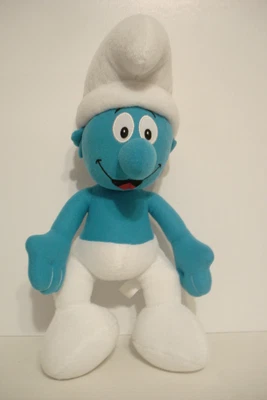 2010 The Smurfs Movie Peyo Plush Toys: Blue & White 13" Smurf - Image 1 of 4