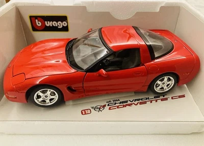 Modellino CHEVROLET CORVETTE CS 1997 COD. 3066 Burago Scala 1:18 Colore Rosso - Immagine 1 di 4