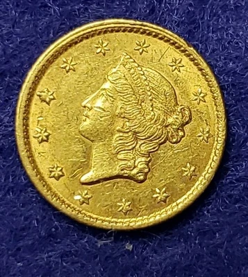 1852 $1 Gold Dollar Type 1 Liberty Head Nice Coin Choice EF  L👀K - SHIPS FREE - Image 1 of 2