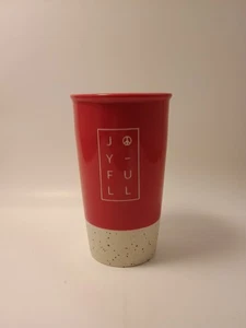 Starbucks JOY-FULL Joyful Ceramic Travel Mug Tumbler 12 oz 2017 (MISSING LID) - Picture 1 of 4