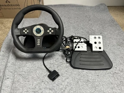 Pelican Cobra TT Full Featured PS2 Racing Wheel Pedals Model PL-624 PlayStation - Image 1 of 4
