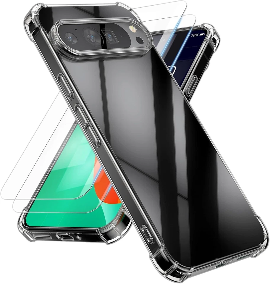 Custodia Cover + Vetro Temperato per Google Pixel 10 Pro / 10/9 Pro/9A/8A - Immagine 1 di 1