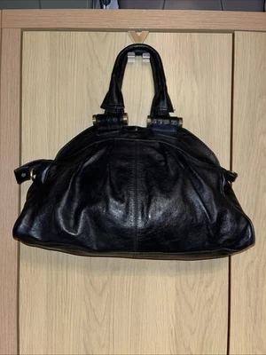 Dune Vintage Black Leather Y2K Hobo Handbag with No crossbody Strap    - Image 1 of 4