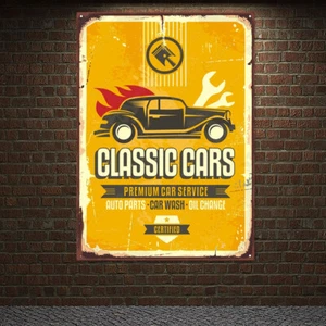 Vintage Premium Car SERVICE Poster Art Painting Wall Decor Banner Tapestry Flag  - Picture 1 of 5