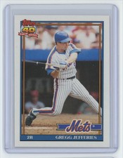 1991 Topps Gregg Jefferies . New York Mets #30
