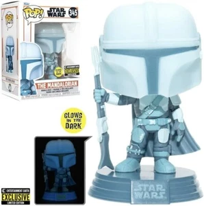 Funko Pop Star Wars: The Mandalorian Hologram #345 Glow In The Dark EE Exclusive - Picture 1 of 8