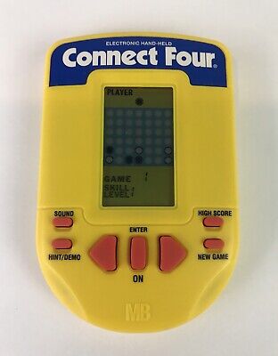 Vintage 1995 Connect Four Electronic Hand-Held Game - Milton Bradley - TESTED