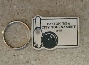 Vintage EASTON WBA CITY TOURNAMENT 1996 Keychain Bowling Ball & Pin Design  - Picture 1 of 2