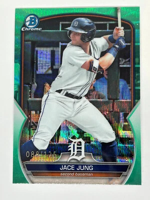 Jace Jung 2023 Bowman Chrome Aqua Wave /125 BDC-104 Detroit Tigers - Image 1 of 2