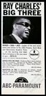 1961 Ray Charles photo Genius + Soul = Jazz album release vintage print ad