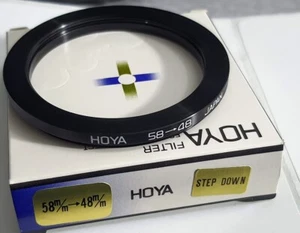 Hoya 58-48mm Step-Down Stepping Lens Filter Adapter Ring 58mm-48mm 58mm-48 58-48 - Picture 1 of 4