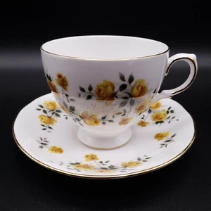 RIDGWAY Royal Vale Fine Bone China Footed Cup & Saucer Set England - Picture 1 of 4