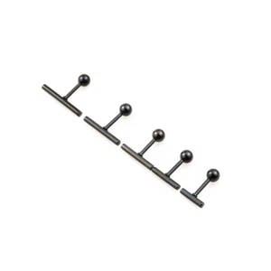 Women Girls Silver Gold Black T Shape Bar Stud Earring Surgical Steel Screw Back - Picture 1 of 11